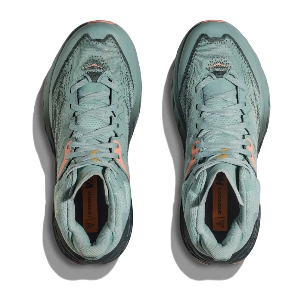 Hoka Women's Speedgoat 5 Mid GTX Trail Running Shoe - Agave/Spruce - Regular (B) - Image 5