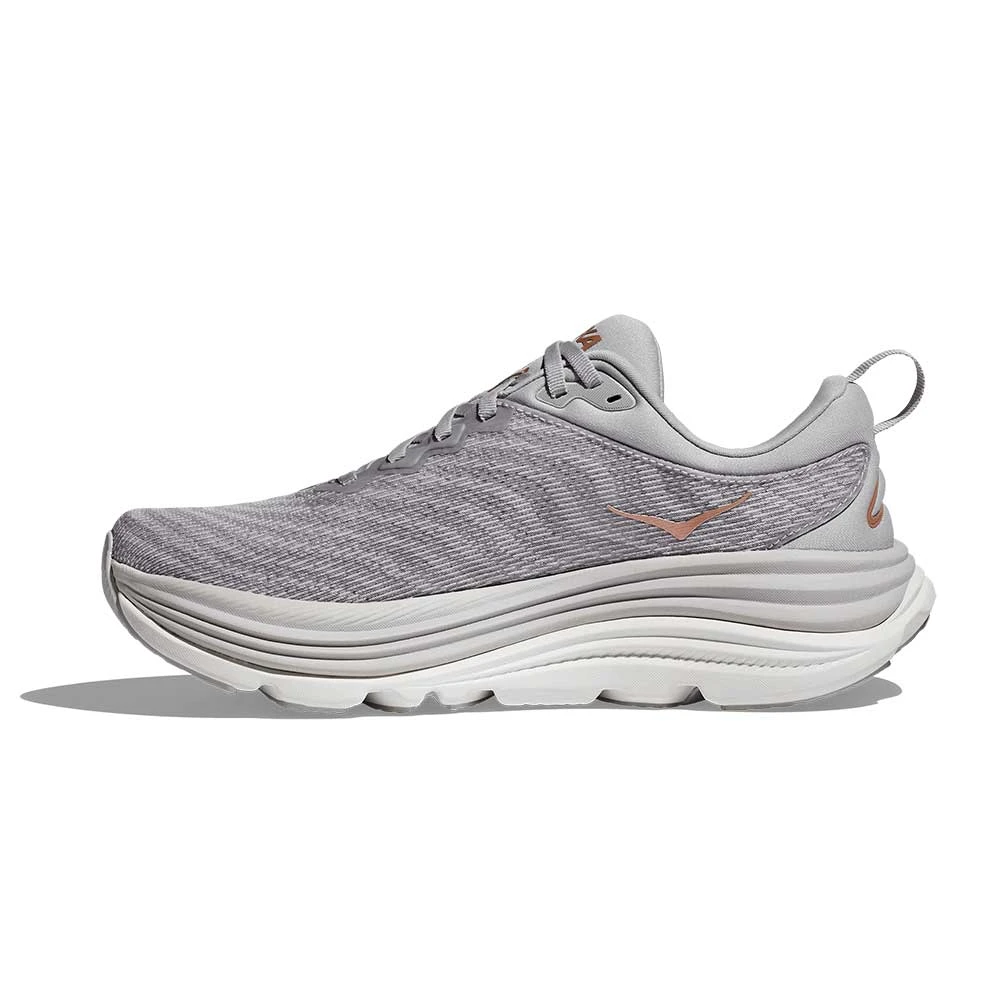 Hoka Women's Gaviota 5 Running Shoe - Harbor Mist/Rose Gold - Wide (D) - Image 2