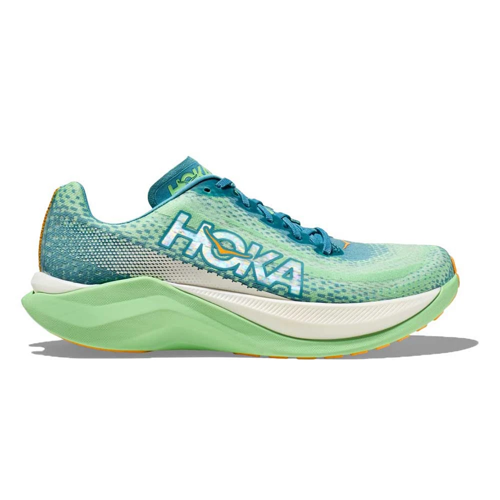 Hoka Men's Mach X Running Shoe - Ocean Mist/Lime Glow - Regular (D)