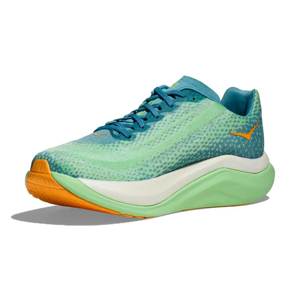 Hoka Men's Mach X Running Shoe - Ocean Mist/Lime Glow - Regular (D) - Image 3