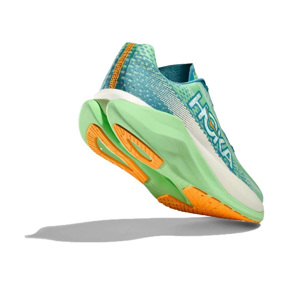 Hoka Men's Mach X Running Shoe - Ocean Mist/Lime Glow - Regular (D) - Image 4