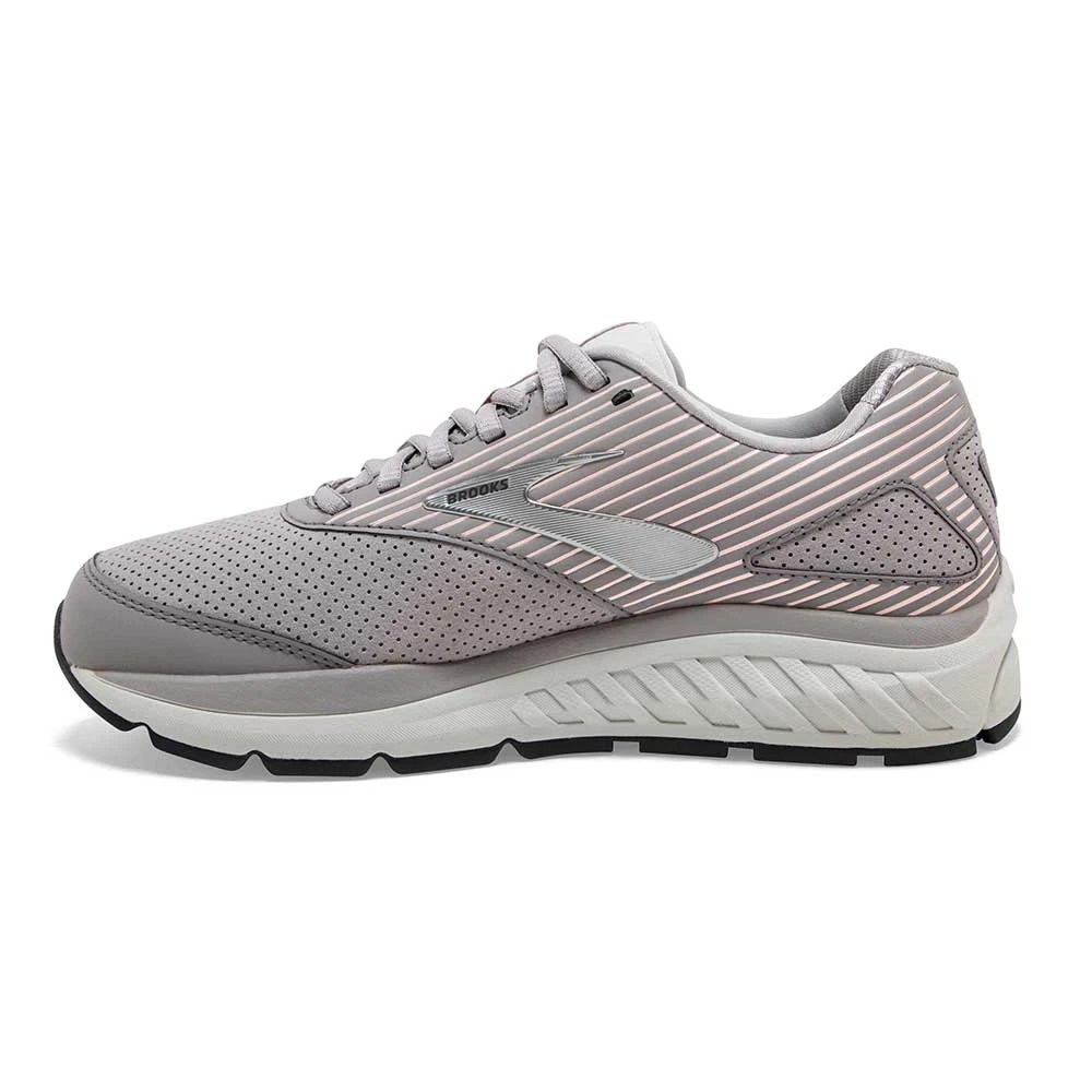 BROOKS Women's Addiction Walker Suede Walking Shoe - Alloy/Oyster/Peach- Regular (B) - Image 3