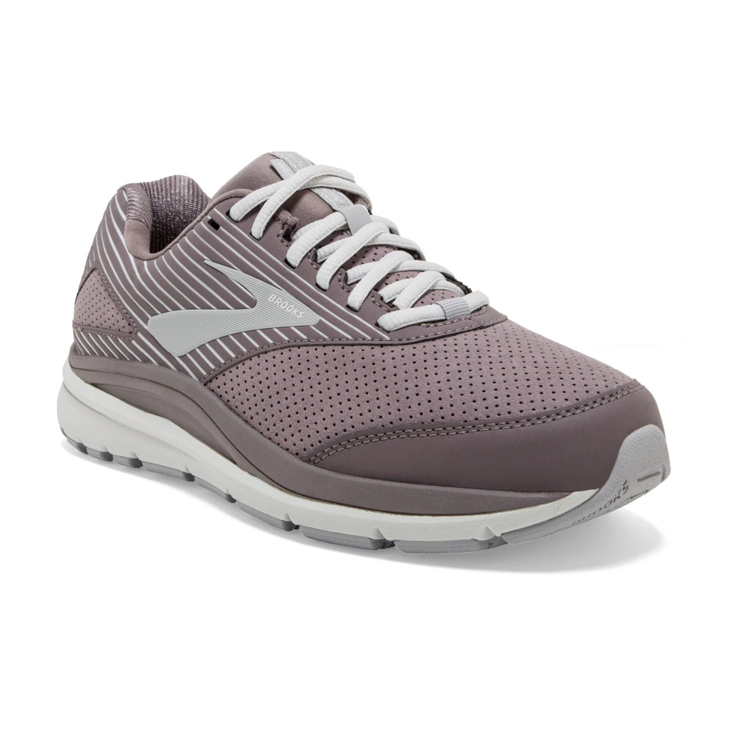 BROOKS Women's Addiction Walker Suede Walking Shoe - Shark/Alloy/Oyster - Regular (B) - Image 3