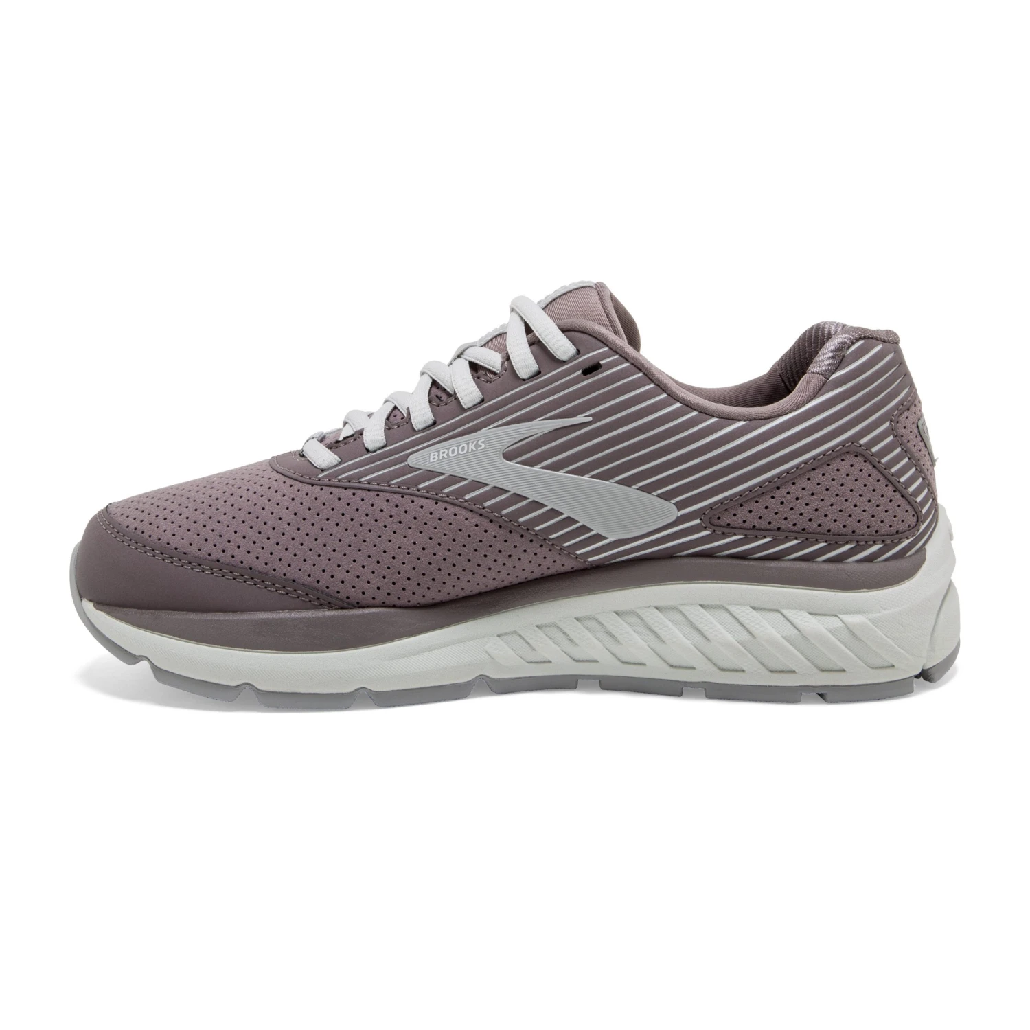 BROOKS Women's Addiction Walker Suede Walking Shoe - Shark/Alloy/Oyster - Regular (B) - Image 2