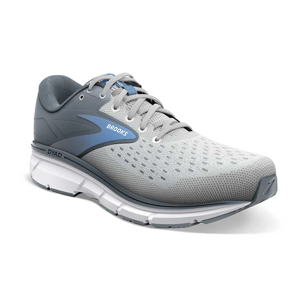 BROOKS Women's Dyad 11 Running Shoe - Grey/White/Blue - Regular (B) - Image 2