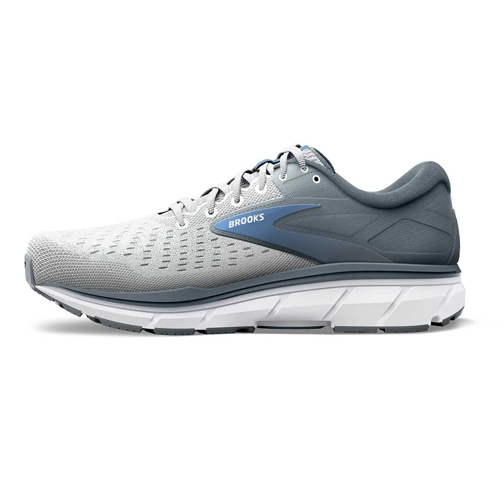 BROOKS Women's Dyad 11 Running Shoe - Grey/White/Blue - Regular (B) - Image 3