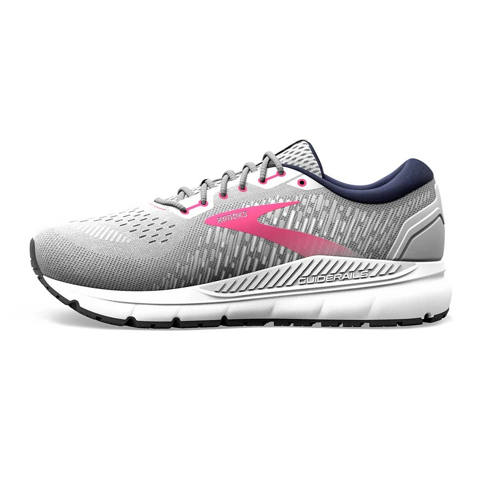 BROOKS Women's Addiction GTS 15 Running Shoe- Oyster/Peacoat/Lilac Rose - Wide (D) - Image 2