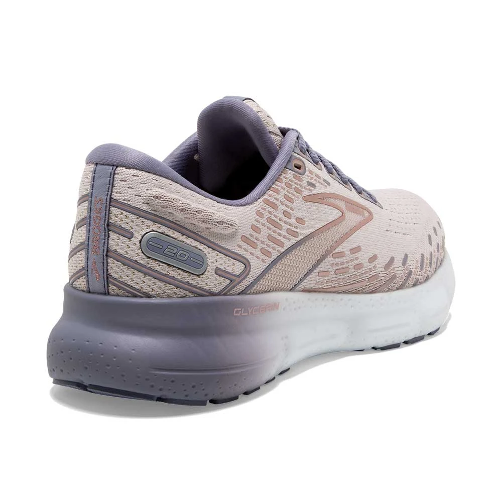 BROOKS Women's Glycerin 20 Running Shoe - Lilac/Silver Bullet/Pink- Regular (B) - Image 3