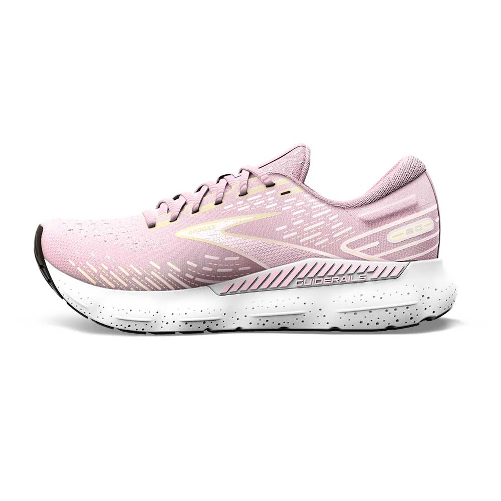 BROOKS Women's Glycerin GTS 20 Running Shoe- Pink/Yellow/White- Regular (B) - Image 3
