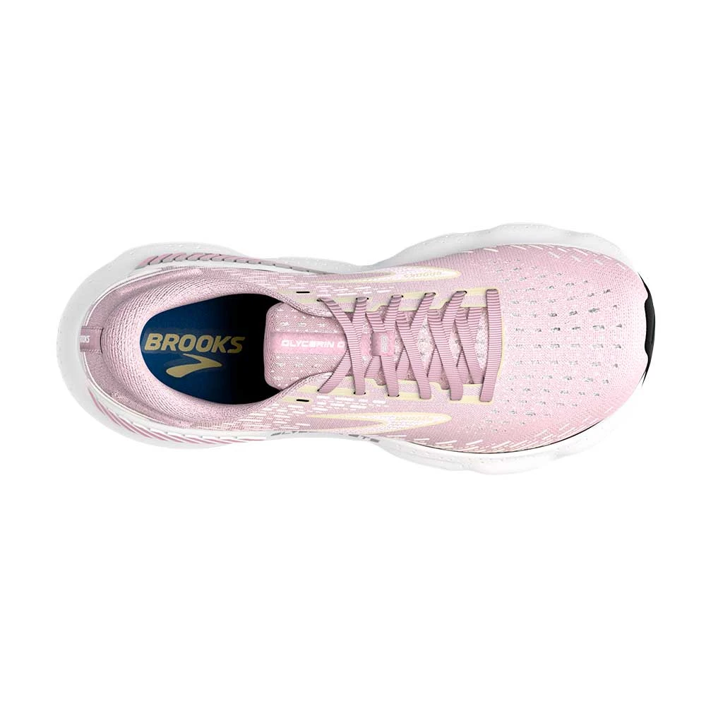 BROOKS Women's Glycerin GTS 20 Running Shoe- Pink/Yellow/White- Regular (B) - Image 5