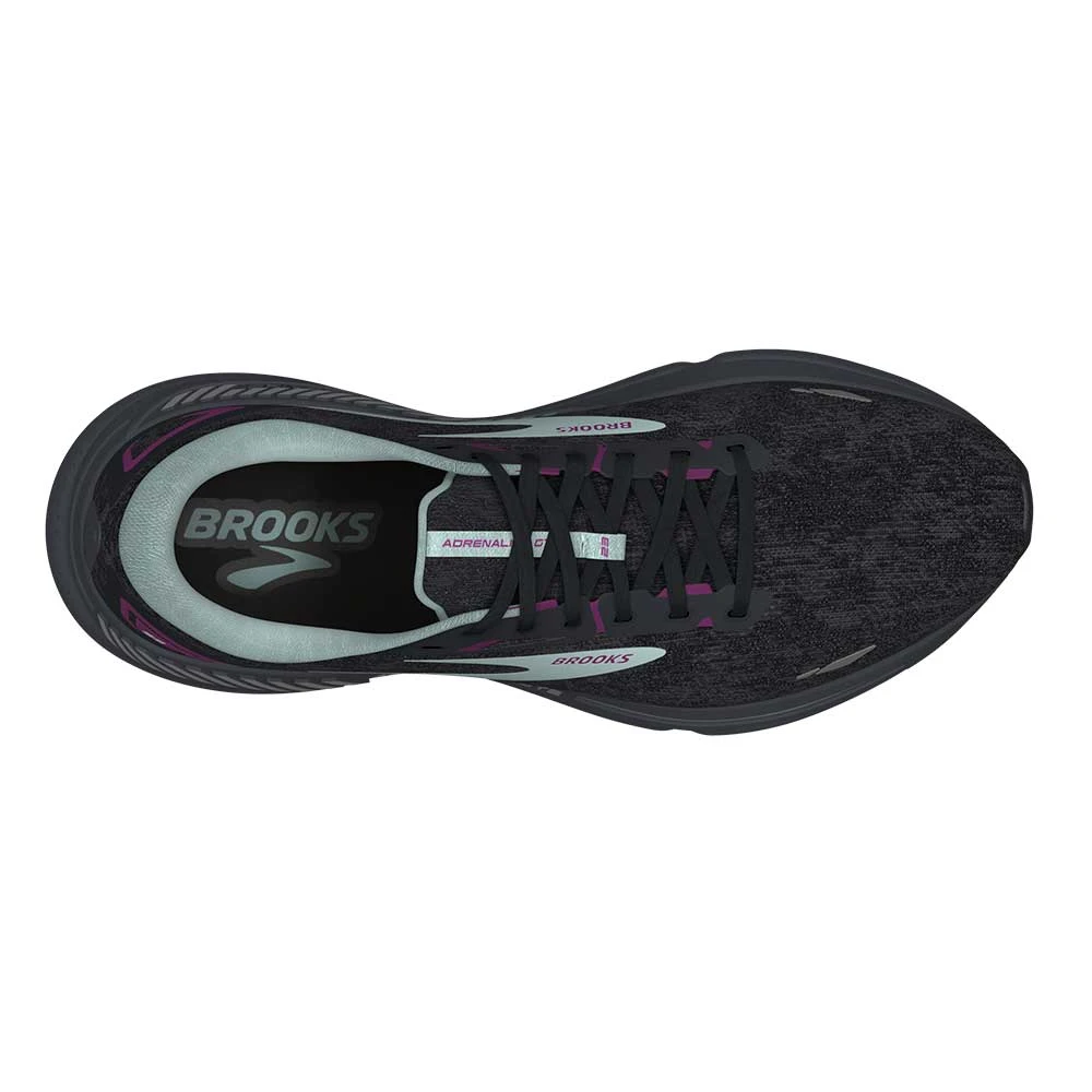 BROOKS Women's Adrenaline GTS 23 Running Shoe - Black/Light Blue/Purple- Regular (B) - Image 5