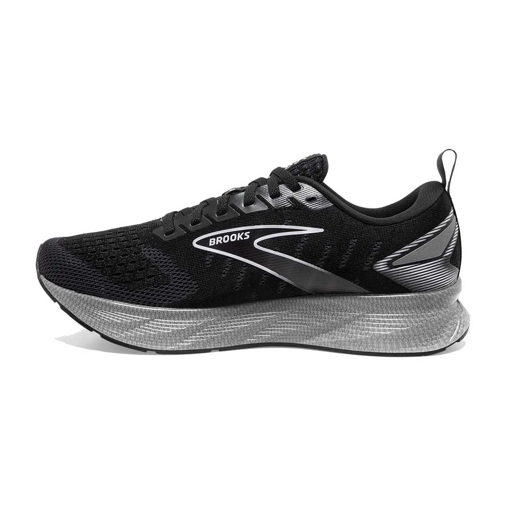 BROOKS Women's Levitate 6 Running Shoe- Black/Ebony/White- Regular (B) - Image 2