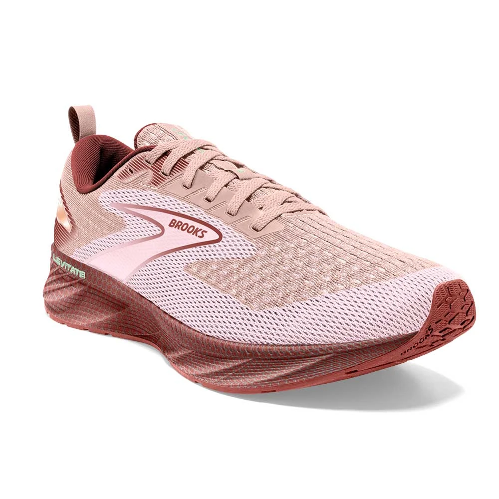 BROOKS Women's Levitate 6 Running Shoe - Peach Whip/Pink- Regular (B) - Image 2