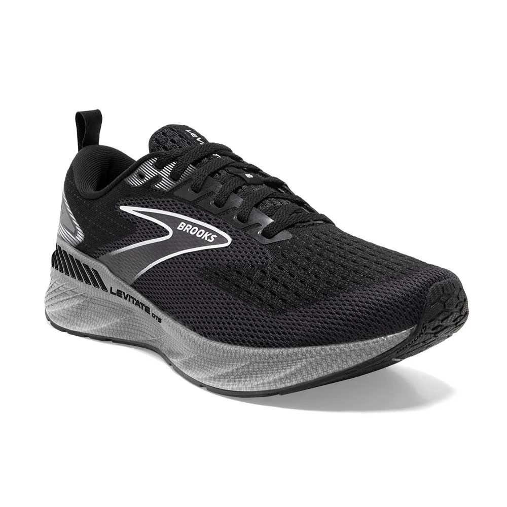 BROOKS Women's Levitate GTS 6 Running Shoe- Black/Ebony/White- Regular (B) - Image 2