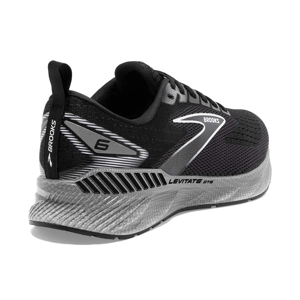 BROOKS Women's Levitate GTS 6 Running Shoe- Black/Ebony/White- Regular (B) - Image 5