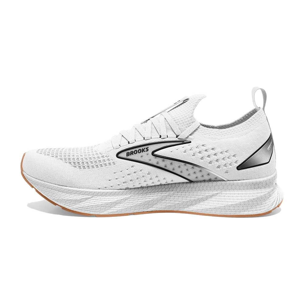 BROOKS Women's Levitate StealthFit 6 Running Shoe- White/Bran- Regular (B) - Image 4