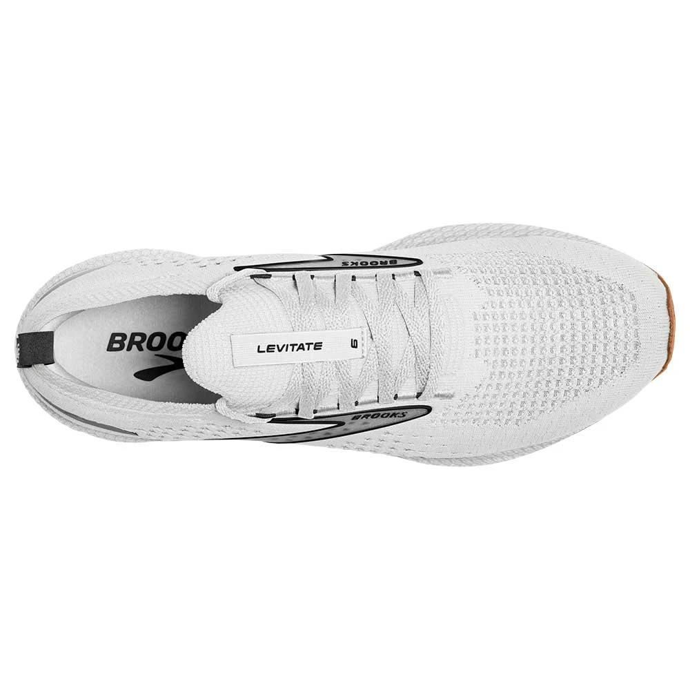 BROOKS Women's Levitate StealthFit 6 Running Shoe- White/Bran- Regular (B) - Image 3