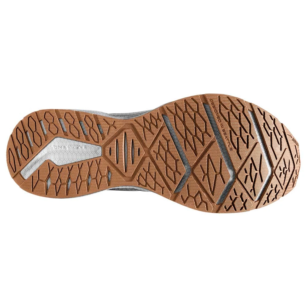 BROOKS Women's Levitate StealthFit 6 Running Shoe- White/Bran- Regular (B) - Image 6