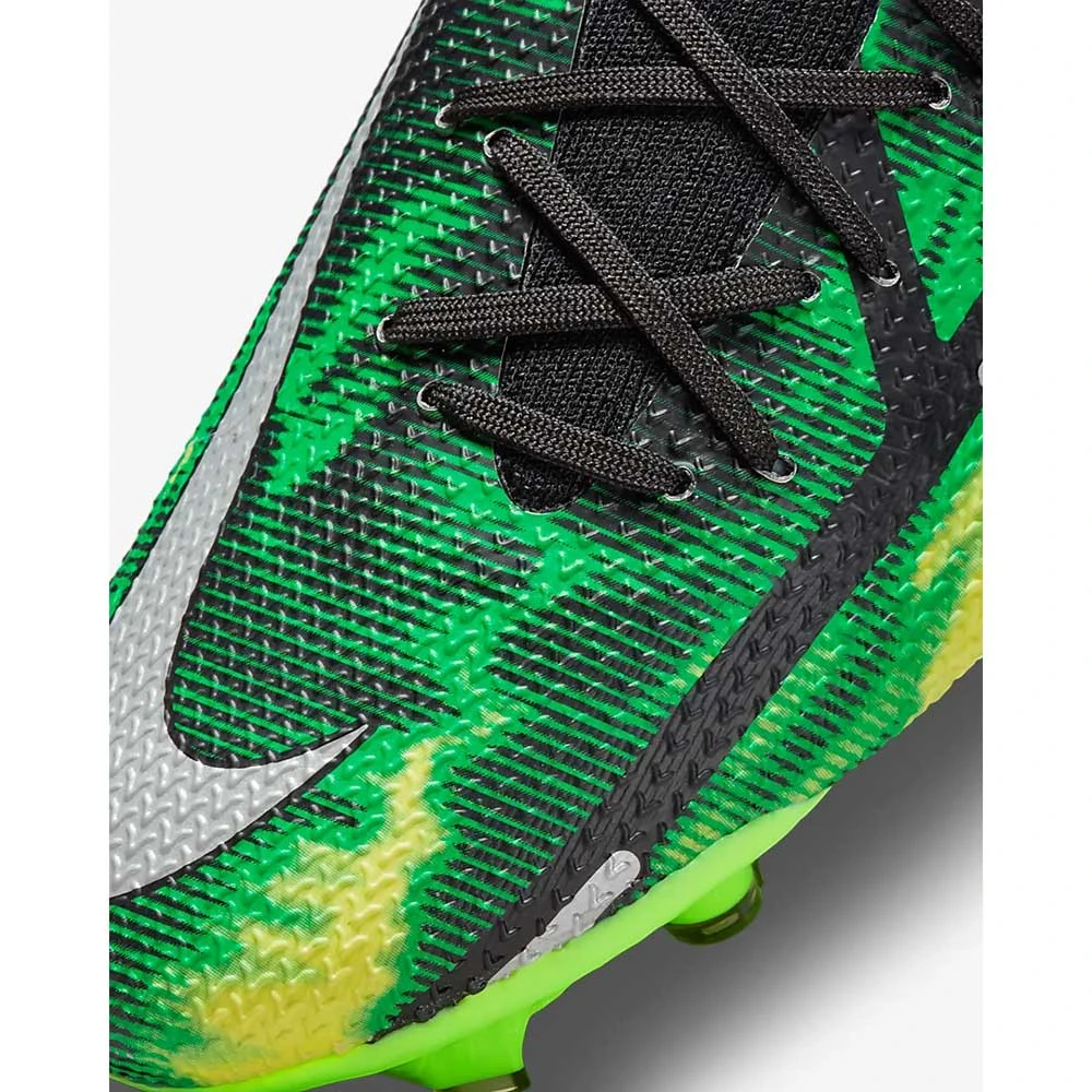 Nike Unisex Phantom GT2 Pro SW FG Soccer Shoe - Black/MTLC Platinum Green-Regular (D) - Image 5