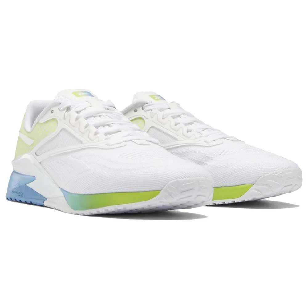 Reebok Women's Nano X2 Training Shoe - Ftwr White/Essential Blue/Acid Yellow - Regular (B) - Image 3