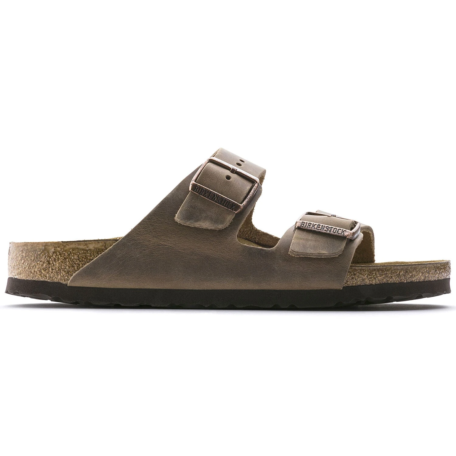 Birkenstock Arizona Cork Tobacco Brown Oiled Leather Sandal- Regular/Wide - Image 2