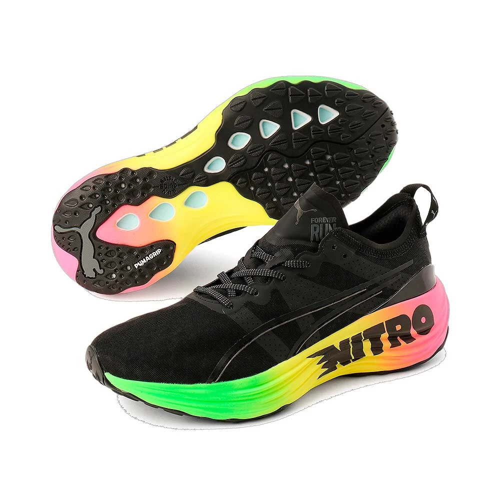 Men's Foreverrun Nitro Futrograde Running Shoe - Puma Black/Green Gecko- Regular (D) - Image 4