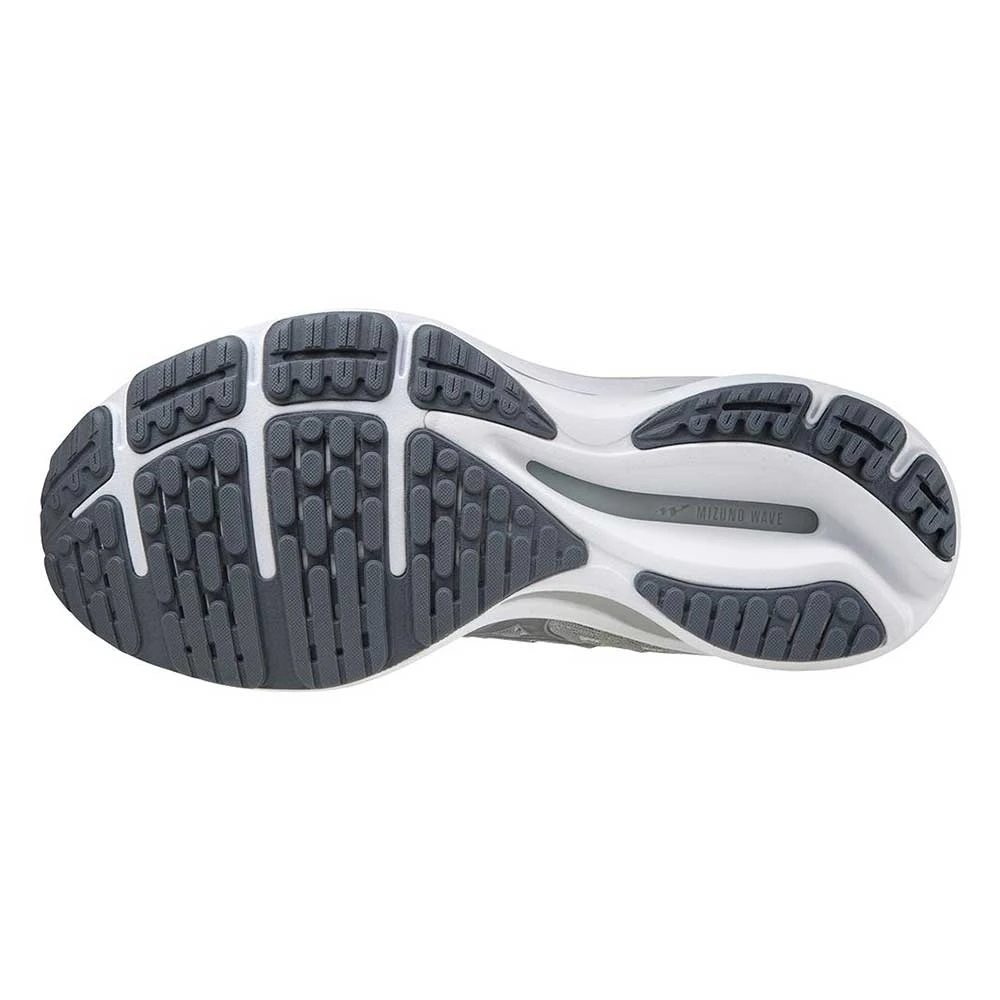 Mizuno Women's Wave Rider 25 Waveknit Running Shoe- Harbor Mist/Silver- Regular (B) - Image 5