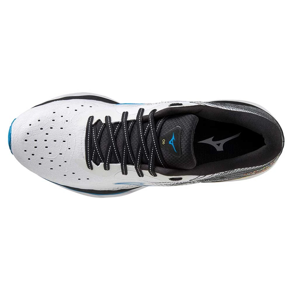 Mizuno Men's Wave Sky 6 Running Shoe - White/Cyber Yellow - Regular (D) - Image 5