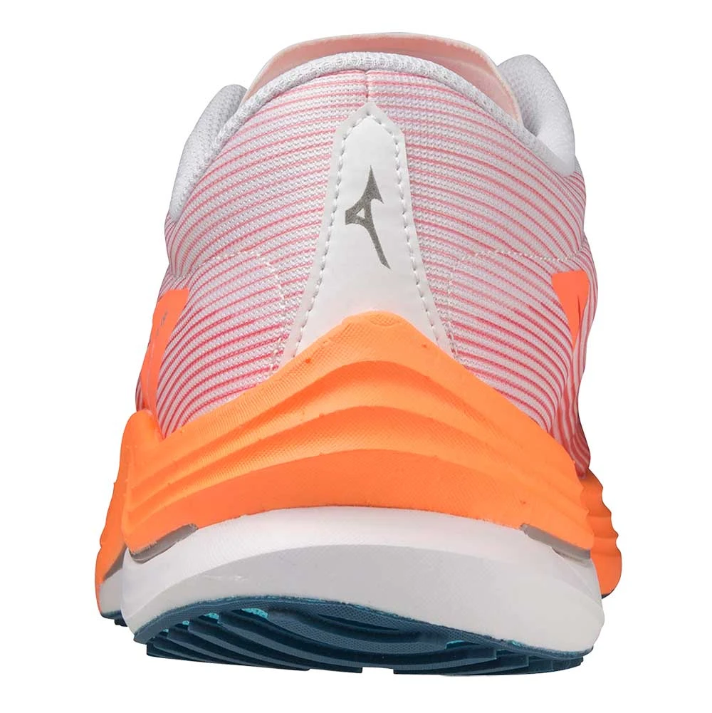 Mizuno Men's Wave Rebellion Flash Running Shoe- White/Silver - Regular (D) - Image 4