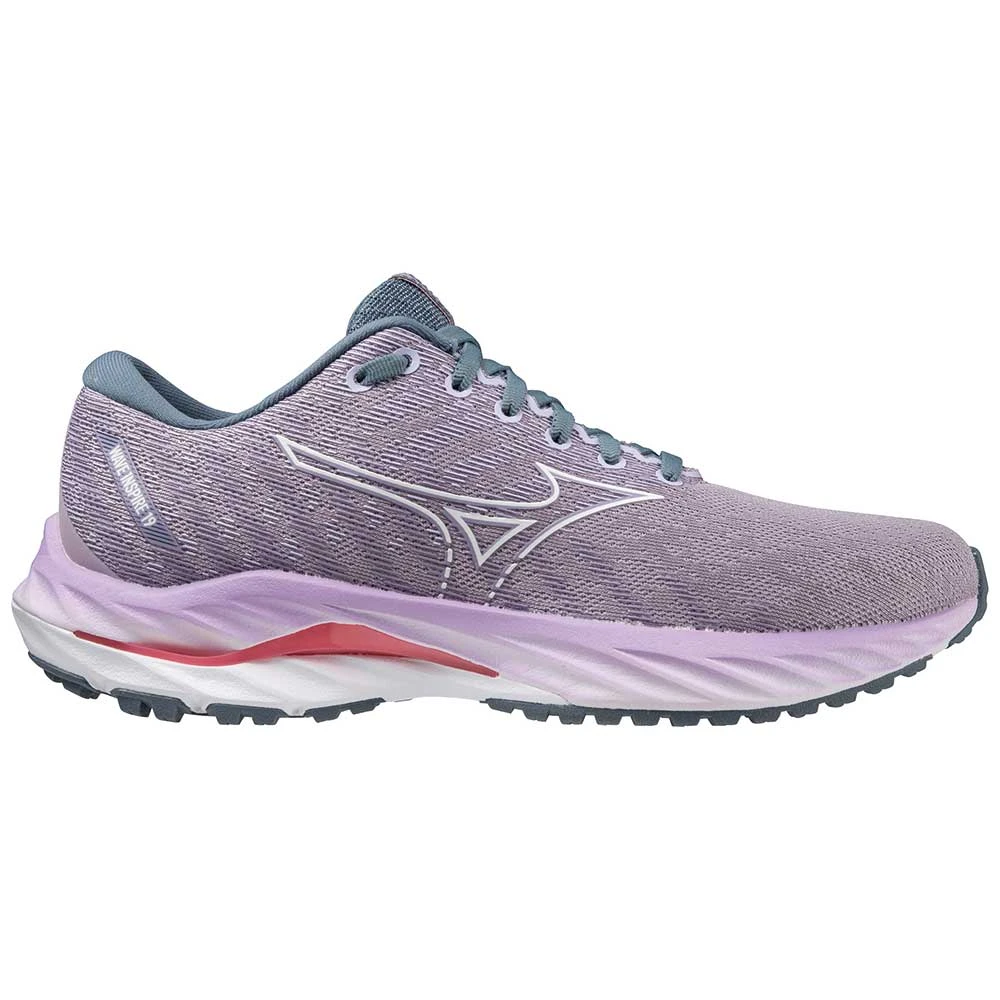 Mizuno Women's Wave Inspire 19 Running Shoe- Wisteria/China Blue- Regular (B)