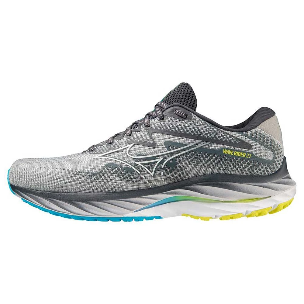 Mizuno Men's Wave Rider 27 Running Shoe - Pearl Blue/White - Regular (D) - Image 2
