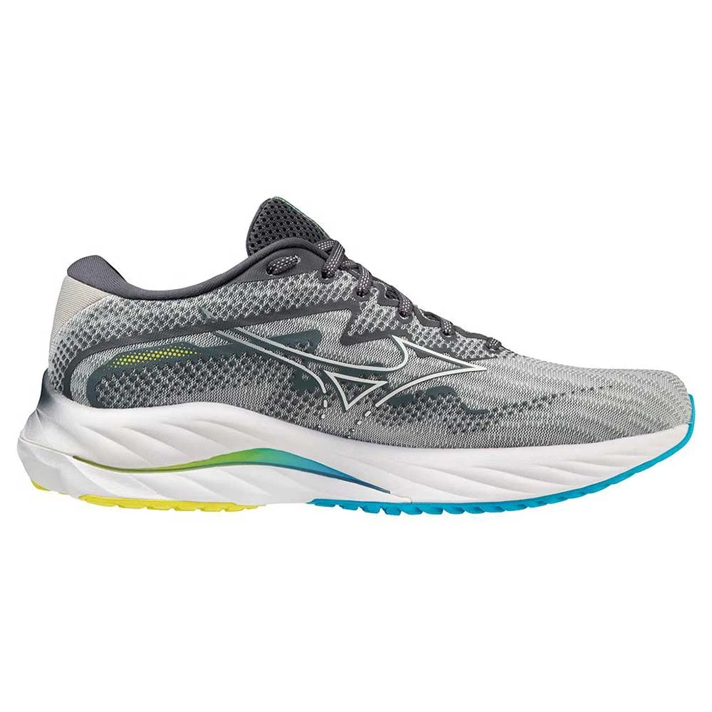 Mizuno Men's Wave Rider 27 Running Shoe - Pearl Blue/White - Regular (D)