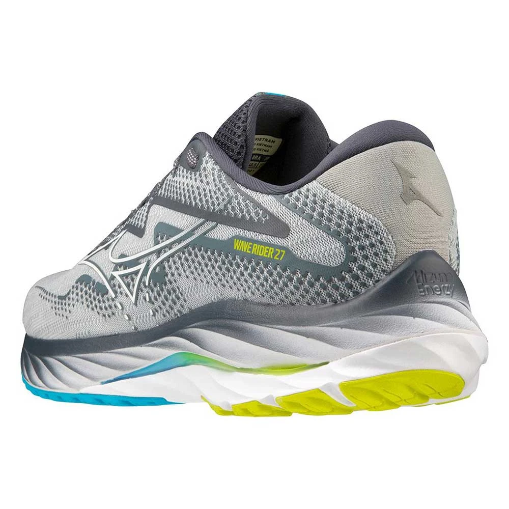 Mizuno Men's Wave Rider 27 Running Shoe - Pearl Blue/White - Regular (D) - Image 4