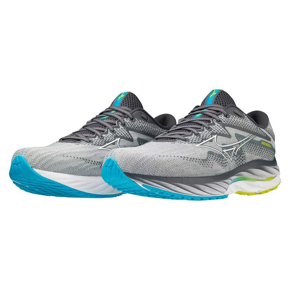 Mizuno Men's Wave Rider 27 Running Shoe - Pearl Blue/White - Regular (D) - Image 6