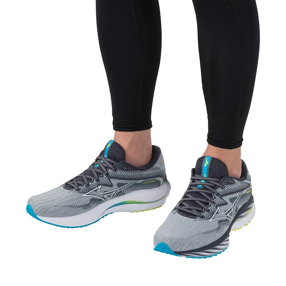 Mizuno Men's Wave Rider 27 Running Shoe - Pearl Blue/White - Regular (D) - Image 10
