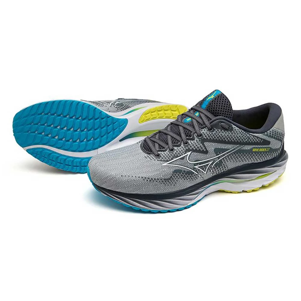 Mizuno Men's Wave Rider 27 Running Shoe - Pearl Blue/White - Regular (D) - Image 11