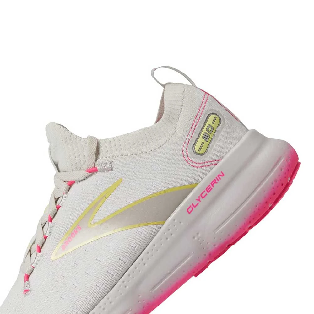 BROOKS Women's Glycerin StealthFit 20 Running Shoe - Grey/Yellow/Pink - Regular (B) - Image 5