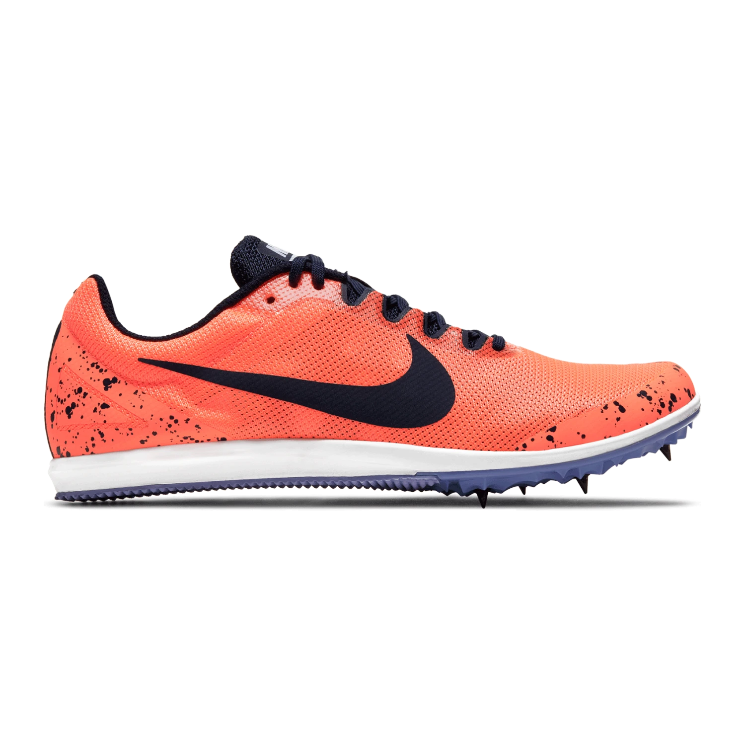 Nike Unisex Zoom Rival D 10 Track Spike - Bright Mango/Blackened Blue/Purple Pulse-Regular (D)