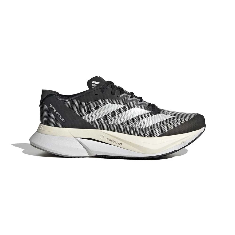 ADIDAS Women's Adizero Boston 12 Running Shoes - Core Black/Cloud White/Carbon - Regular (B)