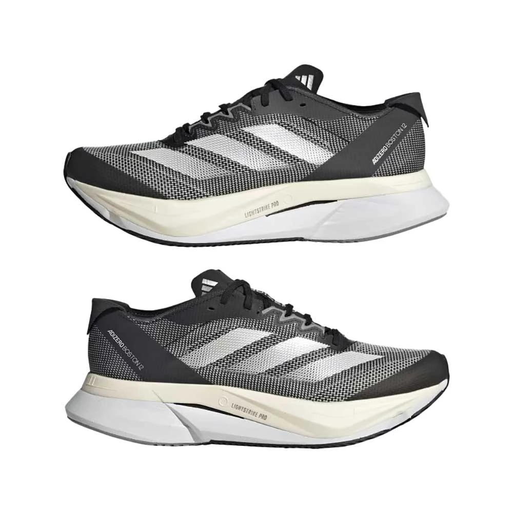 ADIDAS Women's Adizero Boston 12 Running Shoes - Core Black/Cloud White/Carbon - Regular (B) - Image 5
