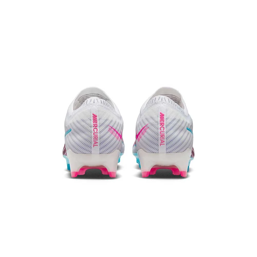 Nike Unisex Zoom Mercurial Vapor 15 Elite FG Soccer Cleats - White/Baltic Blue/Pink Blast - Regular (D) - Image 6