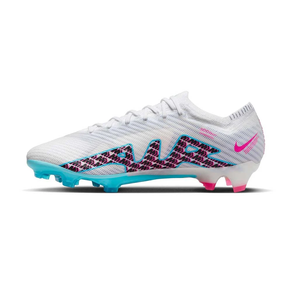 Nike Unisex Zoom Mercurial Vapor 15 Elite FG Soccer Cleats - White/Baltic Blue/Pink Blast - Regular (D) - Image 3