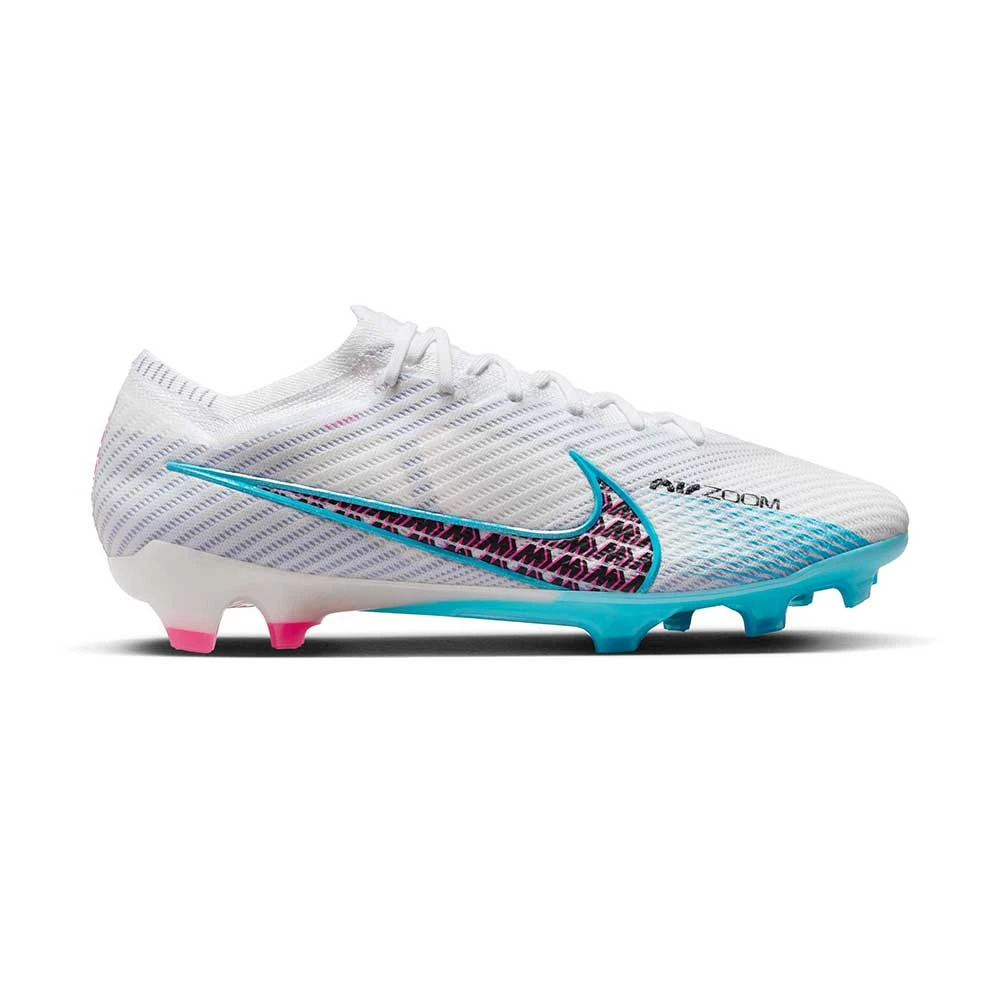 Nike Unisex Zoom Mercurial Vapor 15 Elite FG Soccer Cleats - White/Baltic Blue/Pink Blast - Regular (D)