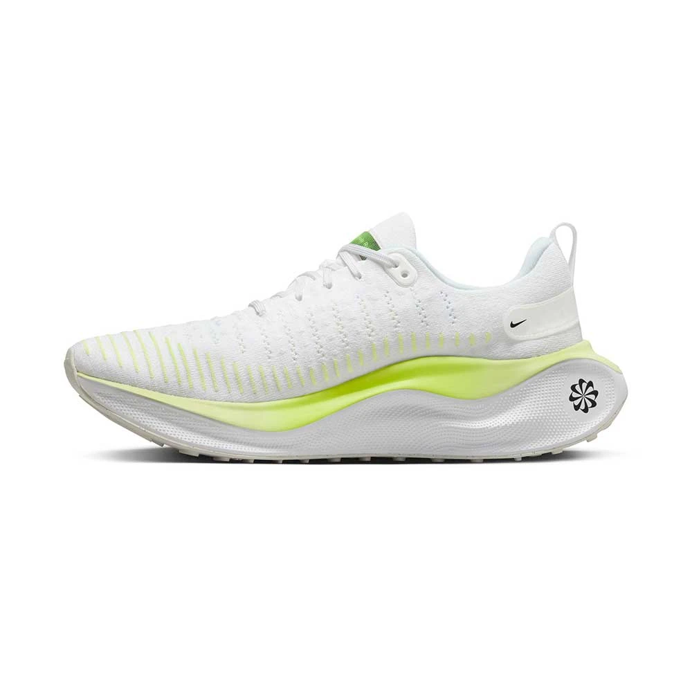 Men's Nike React Infinity Run Flyknit 4 Running Shoe- White/Light Lemon Twist/Volt/Black- Regular (B) - Image 2