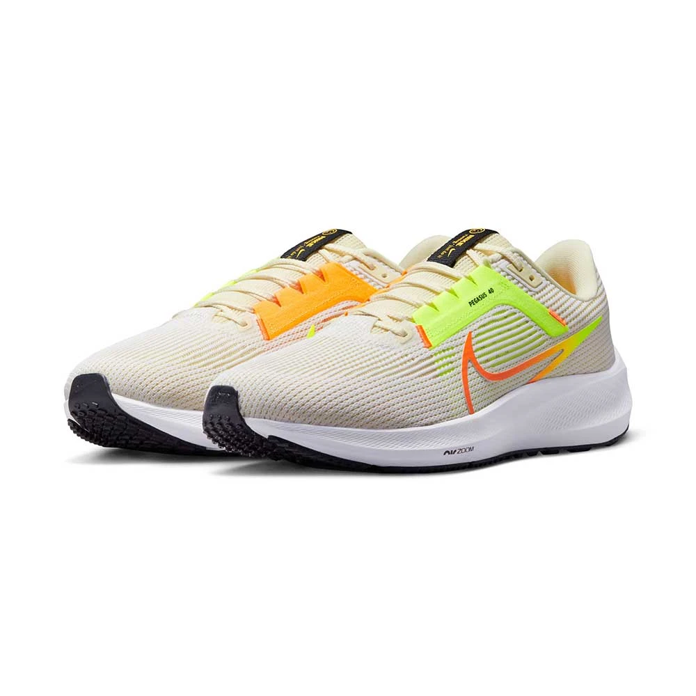Nike Men's Air Zoom Pegasus 40 Running Shoe- White/Multi Color/Coconut - Regular (D) - Image 3