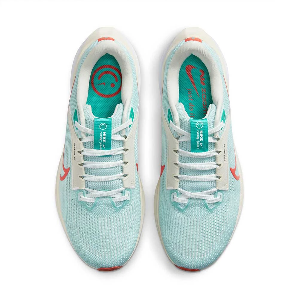 Women's Nike Air Zoom Pegasus 40 Running Shoe - Jade Ice/Picante Red-White-Sea Glass- Regular (B) - Image 4