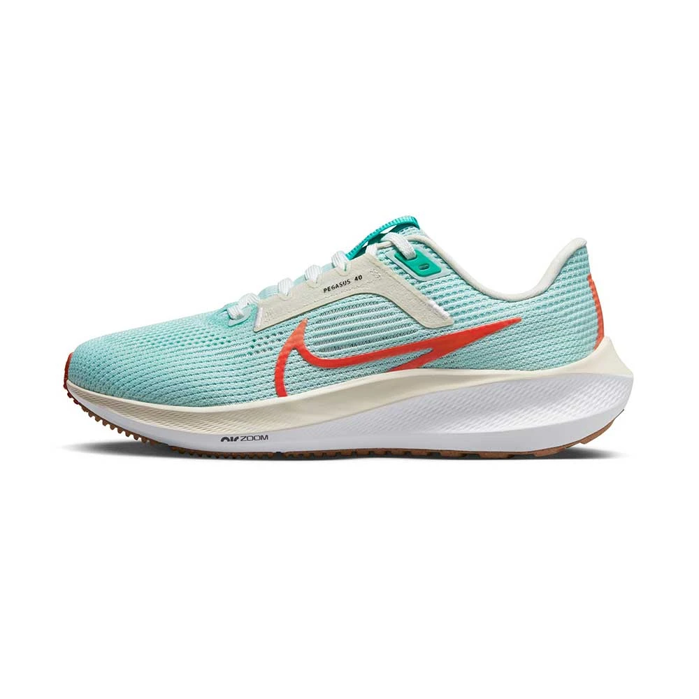 Women's Nike Air Zoom Pegasus 40 Running Shoe - Jade Ice/Picante Red-White-Sea Glass- Regular (B) - Image 3