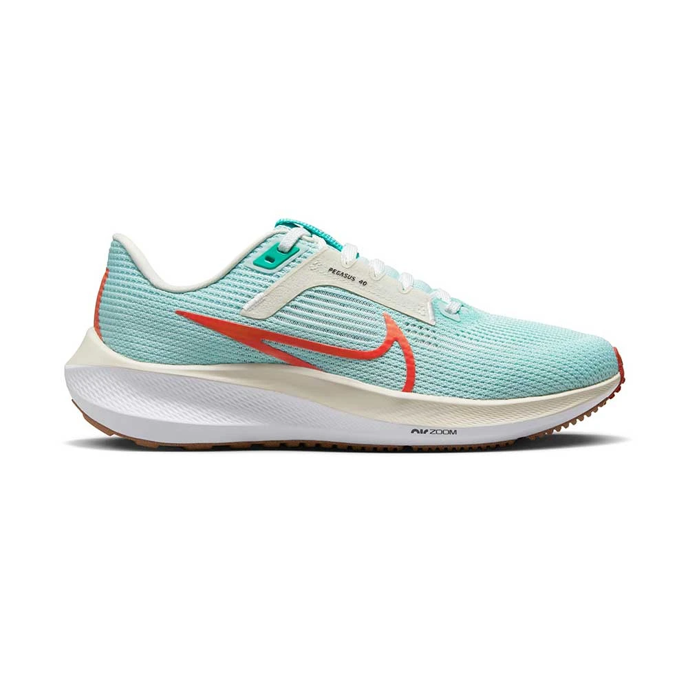 Women's Nike Air Zoom Pegasus 40 Running Shoe - Jade Ice/Picante Red-White-Sea Glass- Regular (B)