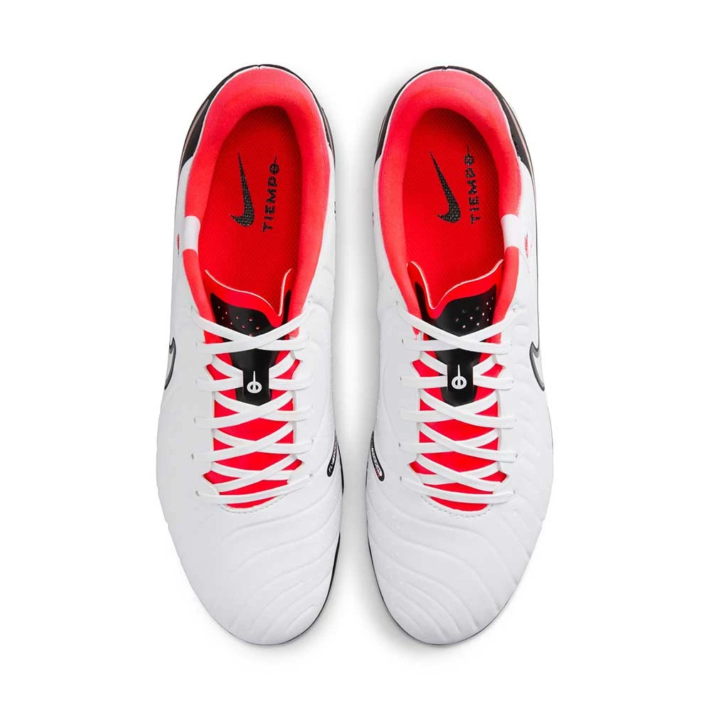 Nike Tiempo Legend 10 Academy MG Soccer Cleat - White/Black-Bright Crimson- Regular (D) - Image 4