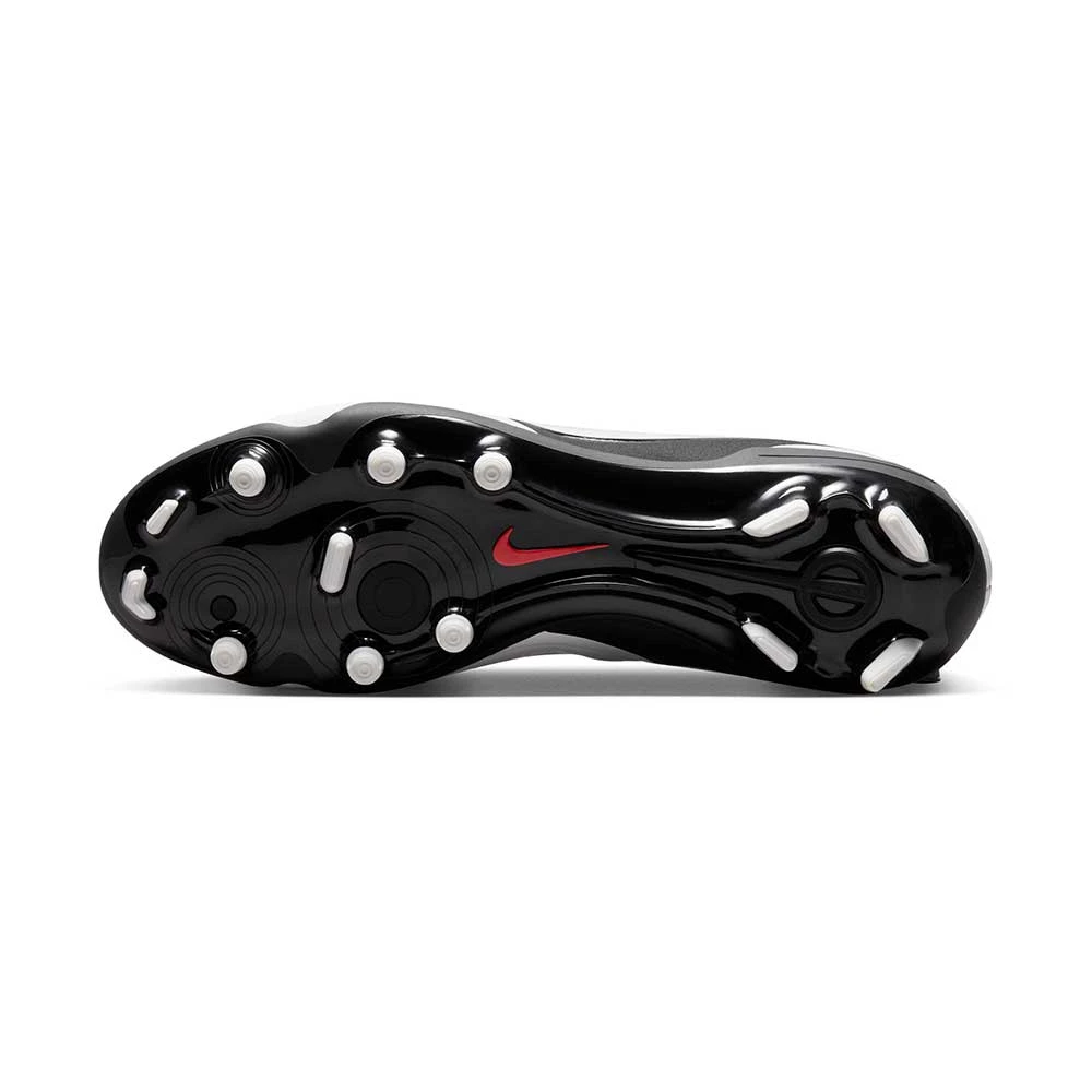 Nike Tiempo Legend 10 Academy MG Soccer Cleat - White/Black-Bright Crimson- Regular (D) - Image 7